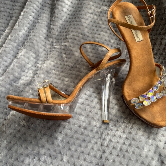 5” Rhinestone embellished open  heels. Perfect for weddings, proms and pageants! - Picture 3 of 8